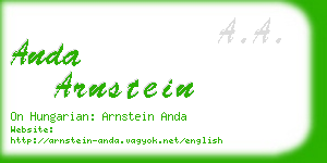 anda arnstein business card